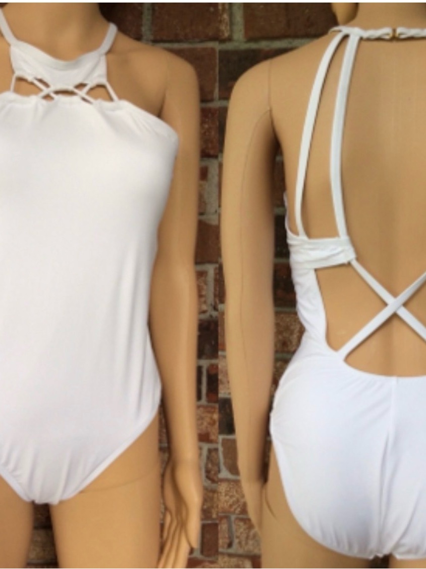 La Blanca White Strappy One-Piece Swimsuit
